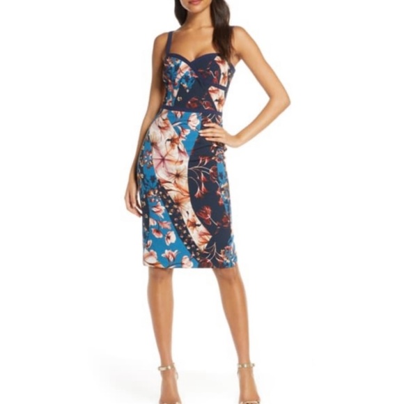 Black Halo Dresses & Skirts - Black Halo Daria Floral Scuba Dress Secret Melody